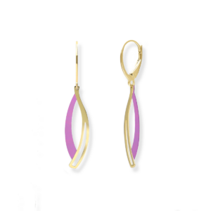 Kolczyki srebrne tytanowy Luis różowy