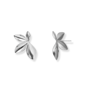 Kolczyki srebrne Listki - Srebrny Rodowany