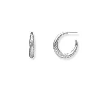 Kolczyki srebrne koła kręcone