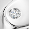 Brilliant-cut cubic zirconia close-up