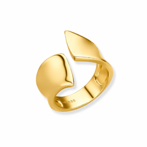 Pierścionek srebrny szeroki rozcięty