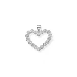 Wisiorek srebrny Serce z cyrkoniami
