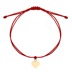 Bransoletka srebrna z sercem na podwójnym sznurku