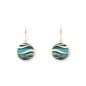 Kolczyki srebrne tytanowy Wave jeans