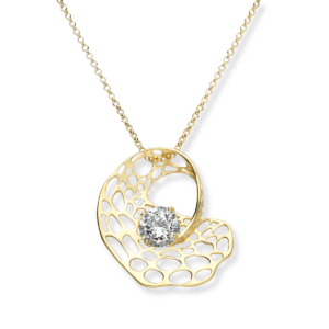 Naszyjnik srebrny Swirl z cyrkonią