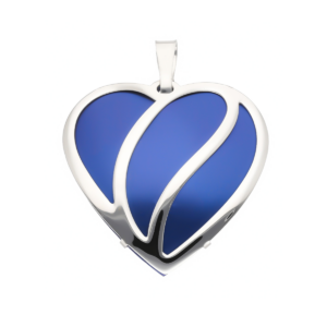 Wisiorek srebrny tytanowe Heart - Srebrny Rodowany