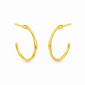 Kolczyki srebrne koła Wavy