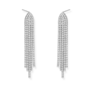 Kolczyki srebrne z cyrkoniami Stripes