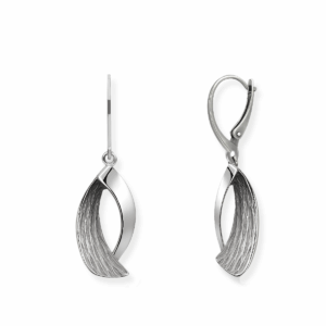 Kolczyki srebrne oksydowane Tears