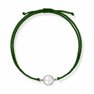Bransoletka srebrna Drzewko na sznurku