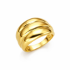 Gold domed luxury ring close-up