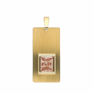 Wisiorek srebrny z tytanem złoty z kamieniami