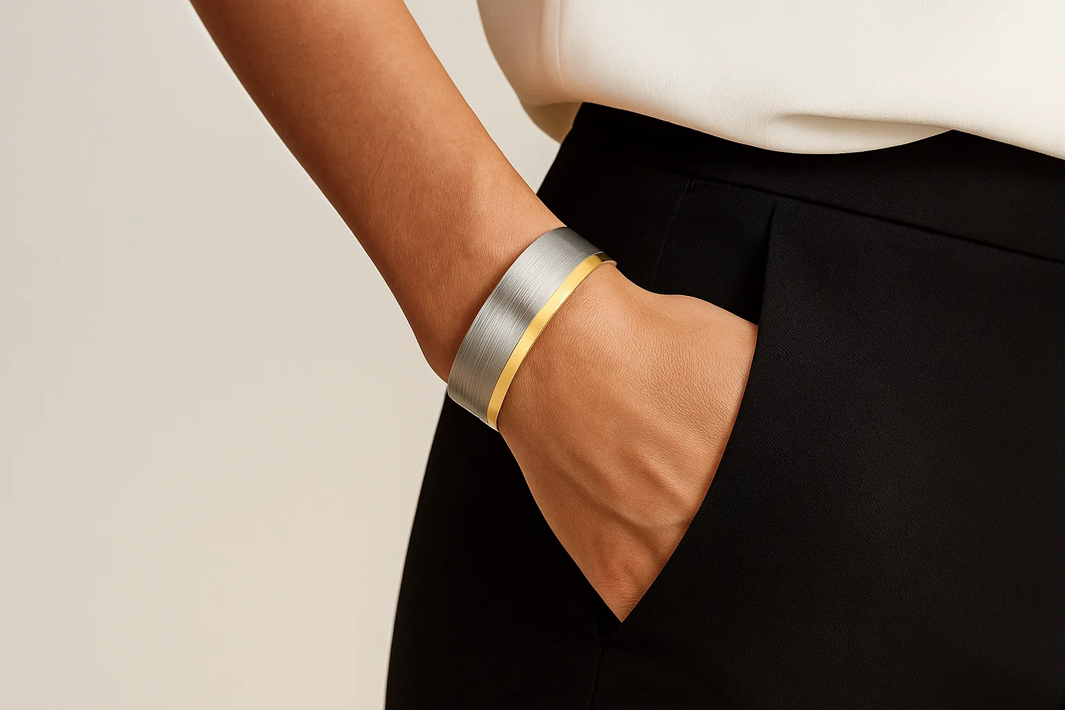 bransoletka szara tytan