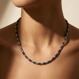 Naszyjnik srebrny z hematytem