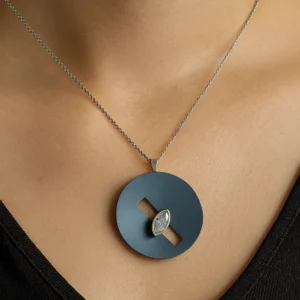 Wisiorek srebrny z tytanem jeans Ring