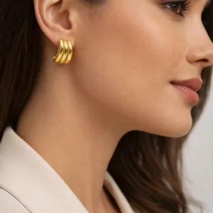 Kolczyki srebrne Chałka wide