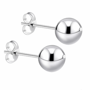 Kolczyki srebrne Kulki - Srebrny Rodowany