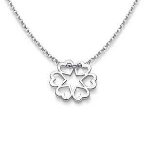 Naszyjnik srebrny Kwiatek - Srebrny Rodowany