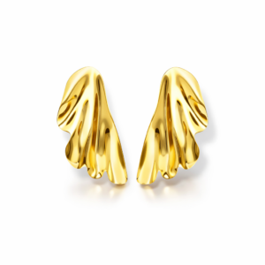 Kolczyki srebrne Flow - Srebrny Pozłacany 24-karaty