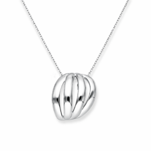 Naszyjnik srebrny Stripe - Srebrny Rodowany