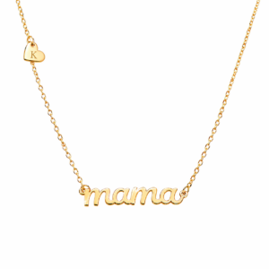 Naszyjnik srebrny Mama - Srebrny Pozłacany 24-karaty