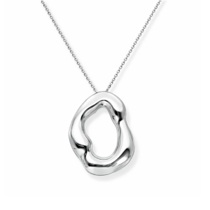 Naszyjnik srebrny Oval - Srebrny Rodowany