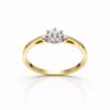 Elegant gold solitaire diamond ring