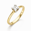 Elegant gold solitaire engagement ring