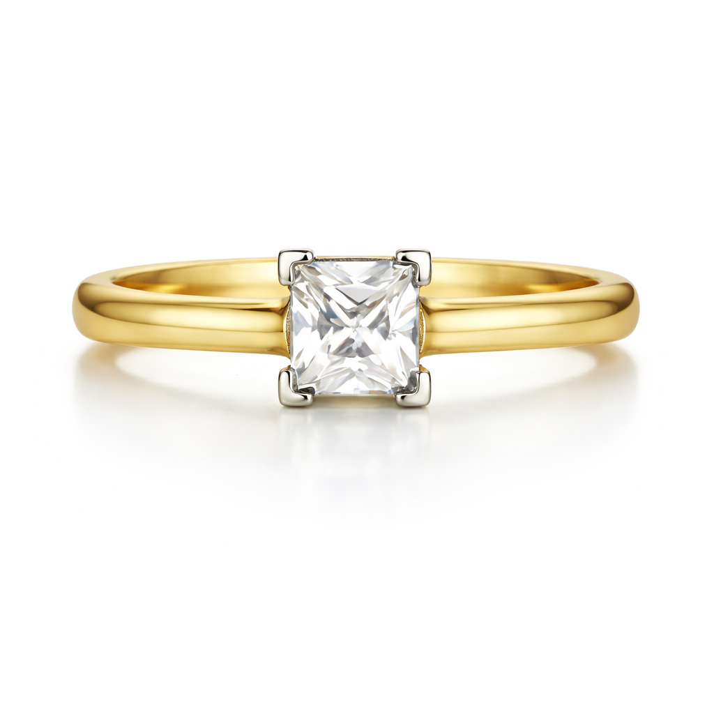 Elegant gold solitaire engagement ring-2