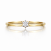 Elegant gold solitaire ring with diamond copy